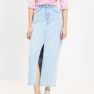 Loft Denim Maxi Skirt